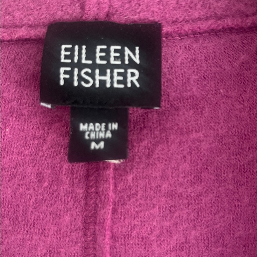 Eileen Fisher Raspberry Purple Pink Wool Blend Blazer size medium - Picture 4 of 8